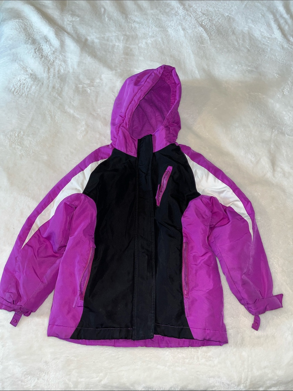 Children’s place Kids Purple & Black Hooded winter Jacket (7/8)